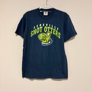 Comfort‎ Colors Official Asheville Tourists Snot Otters Shirt blue size medium